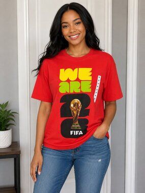 FIFA World Cup 2026 “We Are” Red Graphic T-Shirt